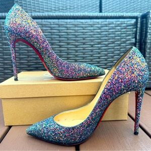 Christian Louboutin Pigalle Follies 100mm Glitter Dragonfly